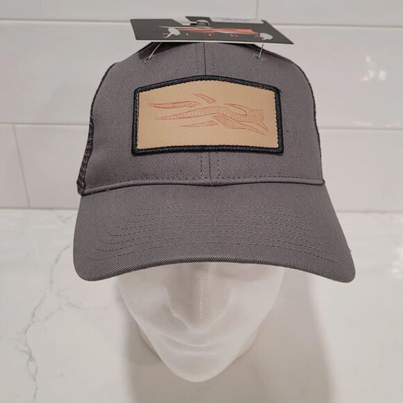 NEW Sitka Trucker Hat Gray Meshback Snapback Topo Logo Patch Shadow Mens OSFA - Picture 1 of 16